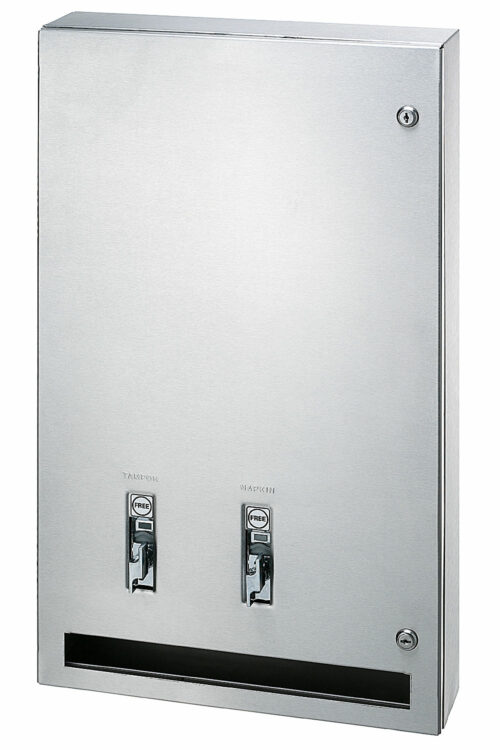 Bradley 407-1145 Surface Mounted Napkin/Tampon Vendor (25¢ Mechanism)