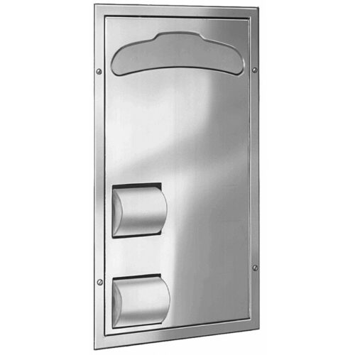 Bradley 5921 Partition Mounted 2-Stall Seat Cover/Tissue Dispenser