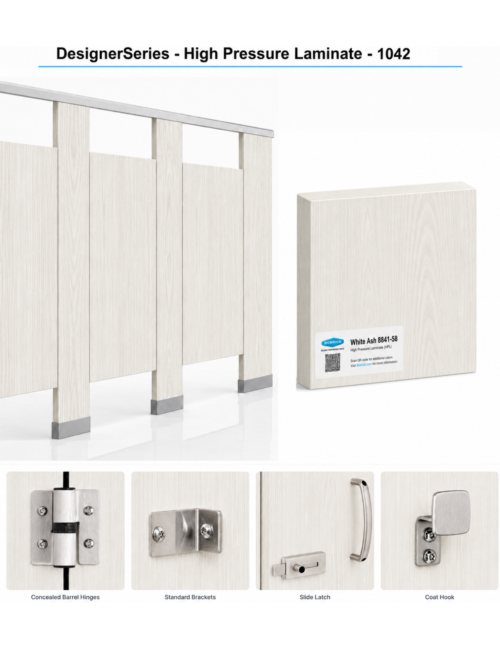 Bobrick Designer Series toilet partition rendering