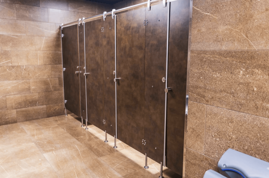 coolest bathroom stall dividers