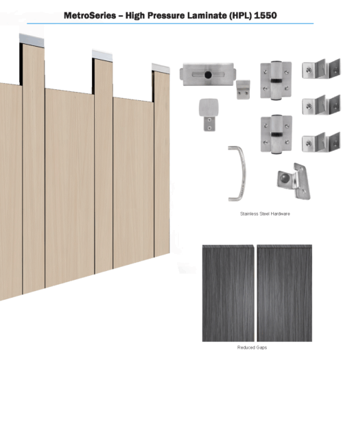 Bobrick 1558 Metro Series Plastic Laminate Bathroom Partitions - Quote 904492 SCDSTT 33018