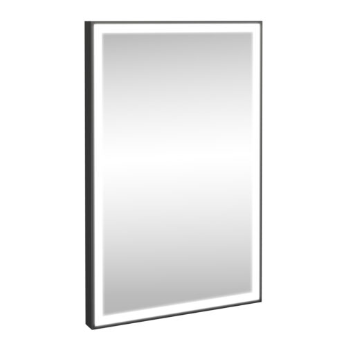 Bobrick B-167 2436 Matte Black Backlit, Led Mirror - ADA Complaint