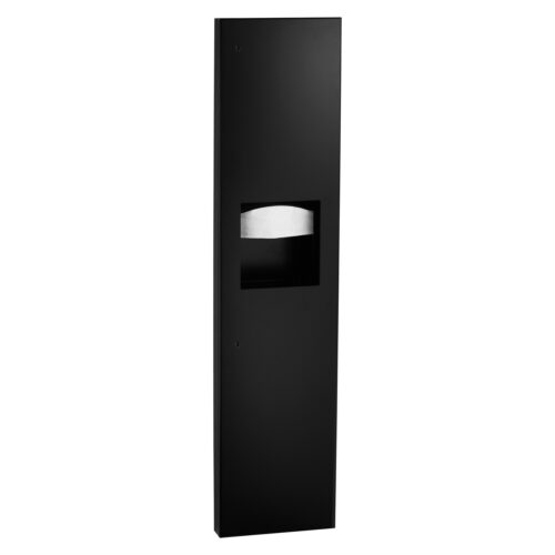 Bobrick B-38032.MBLK  Matte Black TrimLineSeries™ Semi-Recessed Paper Towel Dispenser and Waste Receptacle