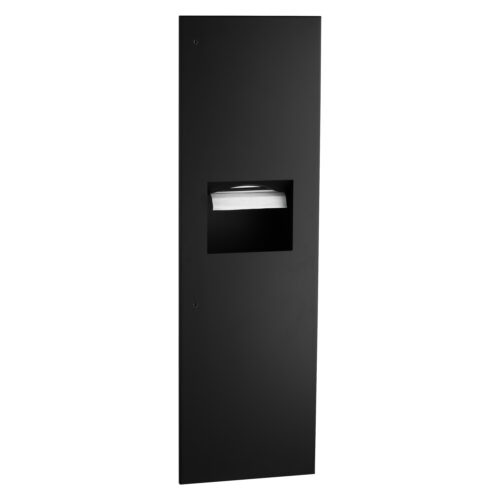 Bobrick B-39003.MBLK  Matte Black Recessed Paper Towel Dispenser and Waste Receptacle