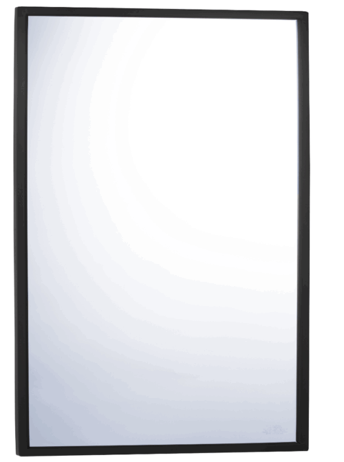 Bobrick B-290 1836.MBLK Matte Black Channel-Frame Mirror – 18″ x 30″ (46 x 91 cm)