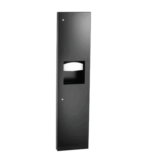 Bobrick B-38032.MBLK - Matte Black Semi-Recessed Sanitary Napkin Disposal