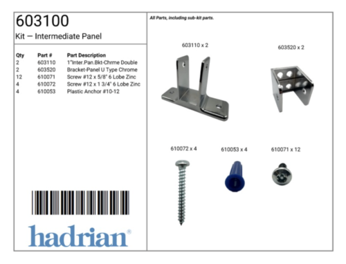 Powder Coated Steel  Commercial Bathroom Partitions - Quote 905644 Pilaster and Brakcets 92056