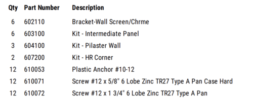 Powder Coated Steel  Commercial Bathroom Partitions - Quote 905656 Hardware 32809