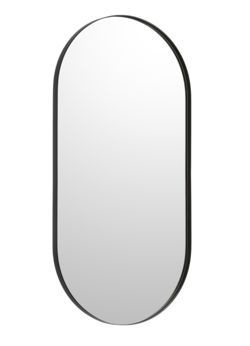 Bobrick B-105 2448.MBLK Pill Shaped Mirror, Matte Black