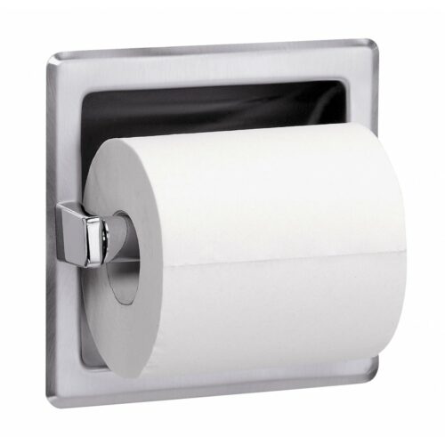 Bradley 5105 Recessed Toliet Tissue Holder With Roll in Reserve