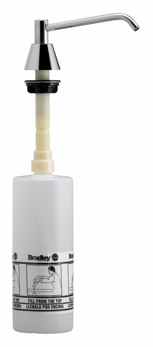 Bradley 6326-67 Spout Pump Liquid Soap Dispenser (6" Spout, 16oz cap.)