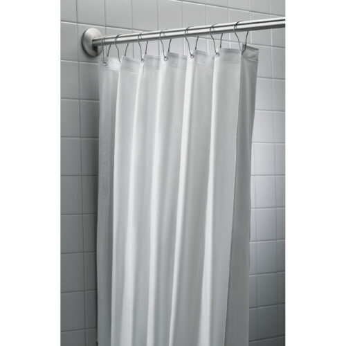 Bradley 9537-7272 White Antimicrobial Shower Curtain 72" x 72" 